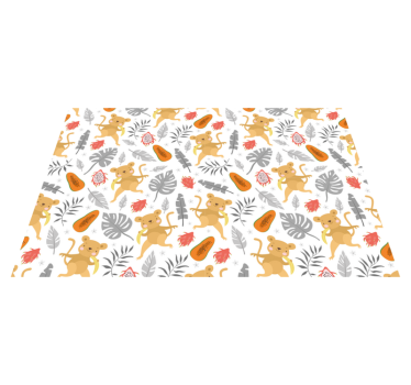 Tischset kinder mit niedlichem tiermuster - TenStickers