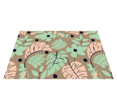 Tischset modern mit botanischem musterhintergrund - TenStickers