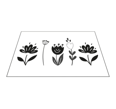 Tischsets originell mit floraler linienkunst - TenStickers