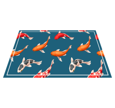 Tischsets originell mit buntem koi fisch muster - TenStickers