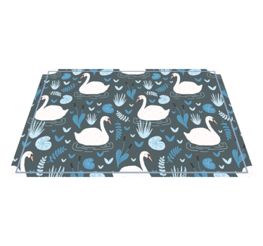 Tischsets originell mit schwanenmuster - TenStickers