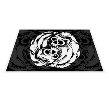 Tischsets originell Schwarz-weiß-yin-yang - TenStickers