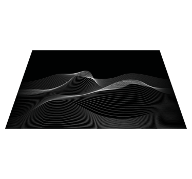 Platzset modern 3D abstrakte schwarze welle - TenStickers