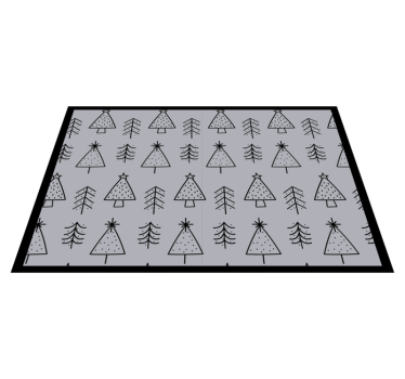 Tischset weihnachten mit stilisierten weihnachtsbäumen - TenStickers