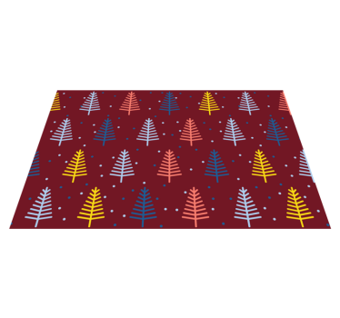 Platzset Weihnachten Handgezeichnetes weihnachtsbaummuster - TenStickers