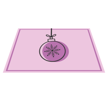 Platzset Weihnachten Elegantes rosa ornament - TenStickers