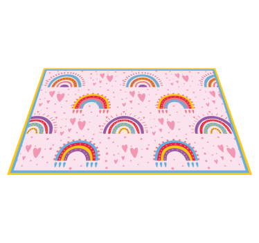 Tischset kinder mit lebhaften regenbogenmotiven - TenStickers
