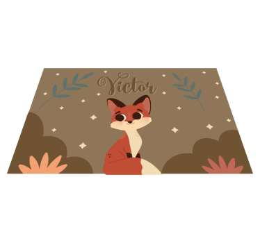 Tischset kinder niedlicher fuchs charakter - TenStickers