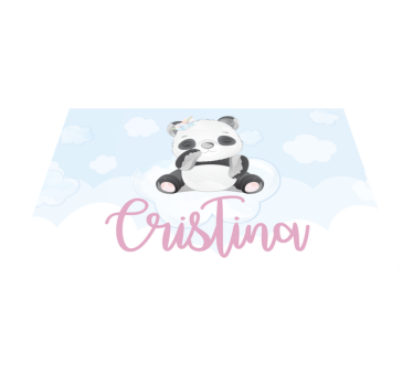 Kinder Tischset Süßer panda für mädchen mit Namen - TenStickers