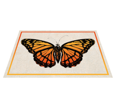 Tischsets originell mit orangefarbenem monarchfalter - TenStickers