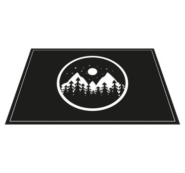Tischsets originell Berge mit pinien und gras - TenStickers