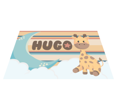 Tischset kinder mit süßer giraffenfigur - TenStickers
