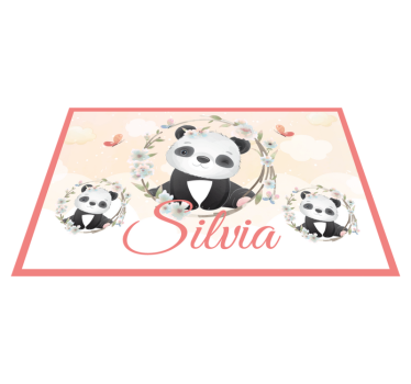 Tischset kinder panda arrangement zauberhaft - TenStickers