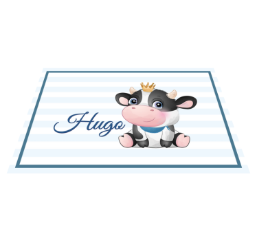 Tischset kinder mit kuh charakter illustration - TenStickers