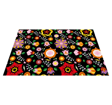 Tischsets originell mit lebhaften blumenmotiven - TenStickers