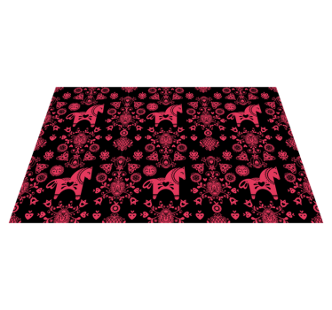 Tischsets originell mit verspieltem pferdemuster - TenStickers