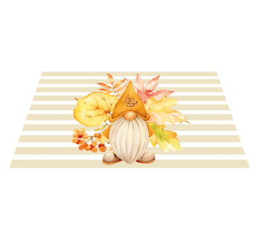 Tischsets originell gnom mit herbstblättern - TenStickers