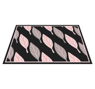 Tischsets originell Rosa und graue waldblätter - TenStickers
