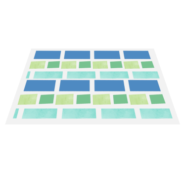 Tischset modern mit buntem rechtecke-muster - TenStickers
