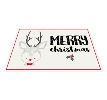 Tischset weihnachten mit fröhlicher rentier-illustration - TenStickers
