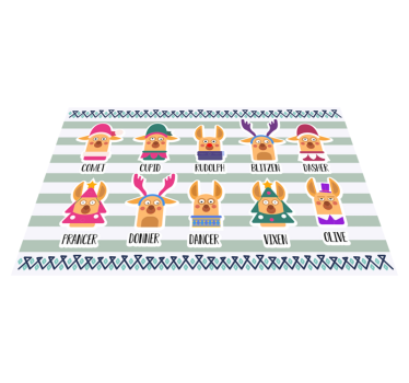 Tischsets originell rentiere charakter kollektion - TenStickers