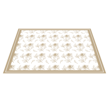 Tischsets originell mit floralem musterrahmen - TenStickers