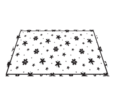 Tischset textur mit floraler dekoration - TenStickers