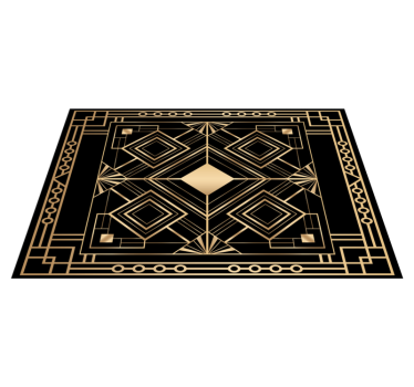 Tischset elegant Moderne kunst schwarz-goldene deko - TenStickers
