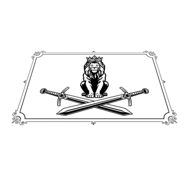 Tischsets originell mit löwenkönig emblem - TenStickers