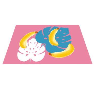 Tischset kinder mit tropischem bananenmuster - TenStickers