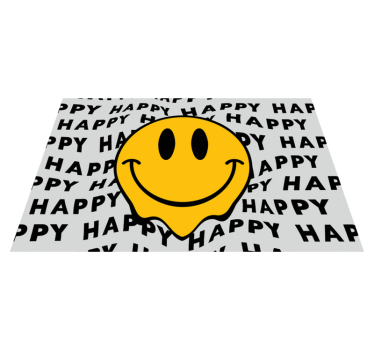 Tischset text mit fröhlichem smiley gesicht - TenStickers