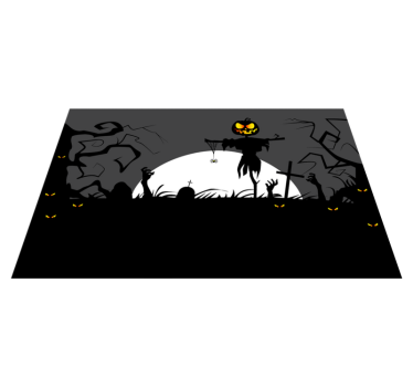 Tischset halloween gespenstischer kürbis-schelm - TenStickers
