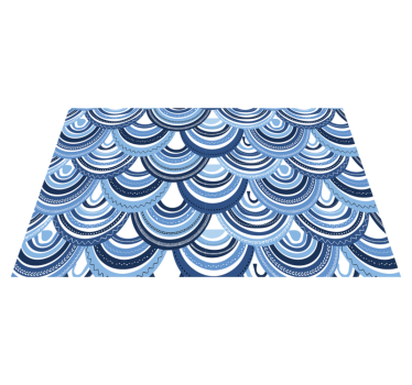 Tischset blau Blaue schuppen fischmuster abstrakt - TenStickers