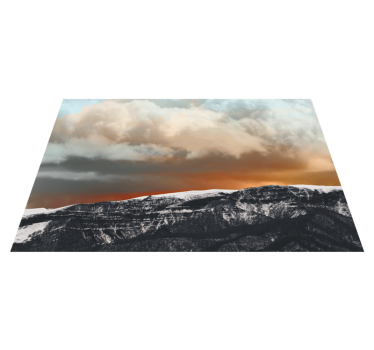 Tischset rechteckig Berg- und wolkenästhetische Farben - TenStickers
