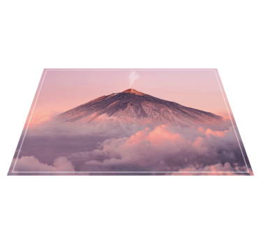 Tischset modern vulkanberglandschaft - TenStickers