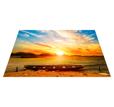 Tischset modern sonnenuntergang über dem fluss - TenStickers