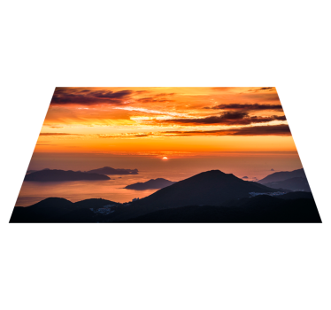 Tischsets Orangefarbener Sonnenuntergang - TenStickers