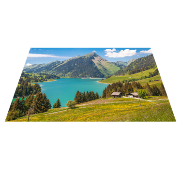 Tischset rechteckig Ästhetische fotografie von bergen und bäumen - TenStickers