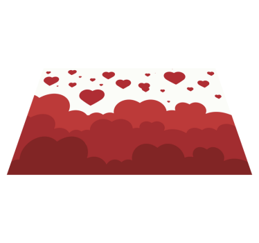 Tischsets originell herz wolkenmuster - TenStickers