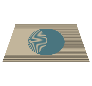 Tischset modern mit geometrischem kreis-motiv - TenStickers