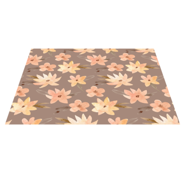 Tischsets originell mit floralem motiv hintergrund - TenStickers