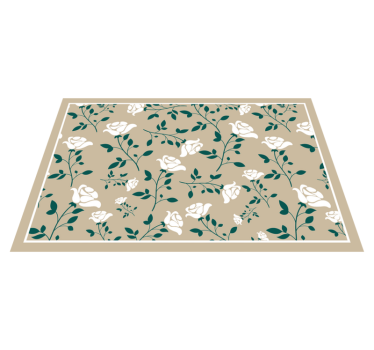 Tischset textur mit floralem grünmuster - TenStickers