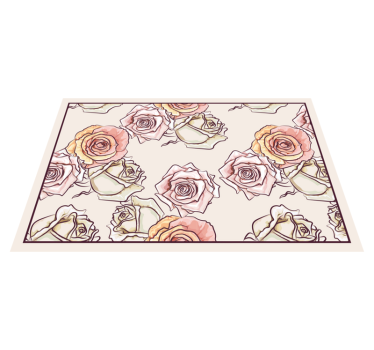 Tischsets originell rosenblüten arrangement - TenStickers