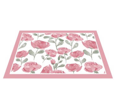 Tischset elegant Natürliches vintage-rosenmuster - TenStickers