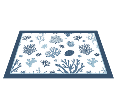 Tischset textur korallen und see pflanzen - TenStickers