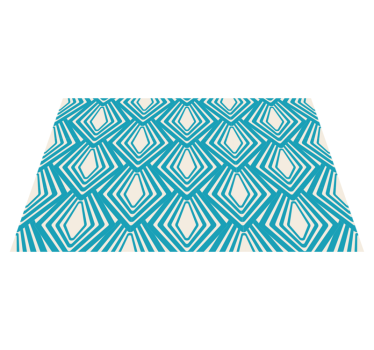 Tischset modern geometrisches blaues muster - TenStickers