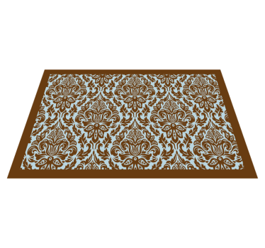 Tischset textur mit filigranem blumenemblem - TenStickers