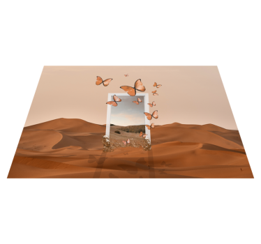 Tischsets originell schmetterlinge im rahmen - TenStickers