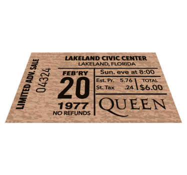 Tischsets originell im vintage event ticket stil - TenStickers