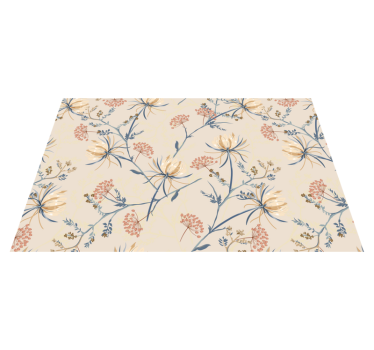 Tischset textur mit floralen mustern - TenStickers
